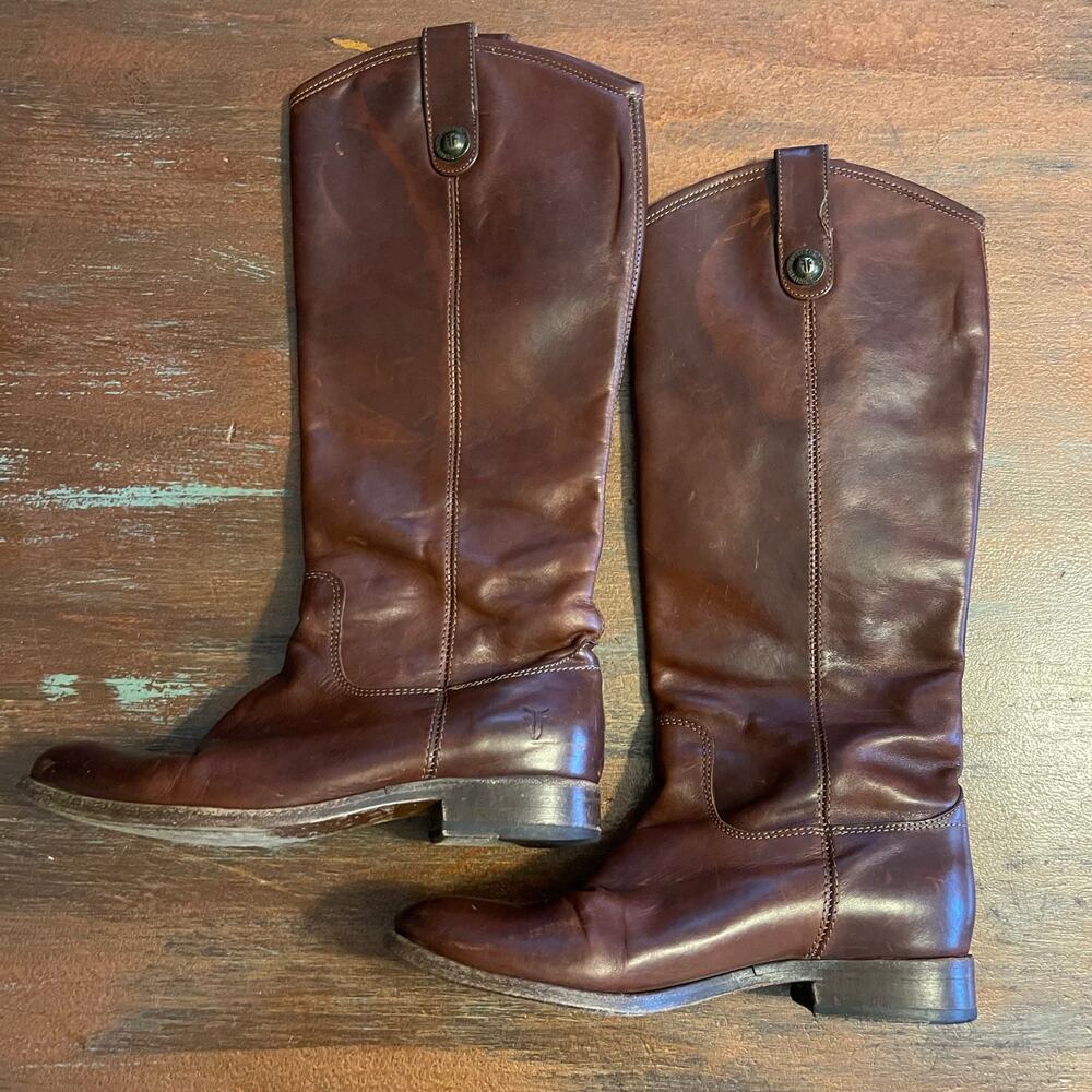 FRYE Melissa Button #77167 Tall Leather Women's Riding Boots Size 6 B